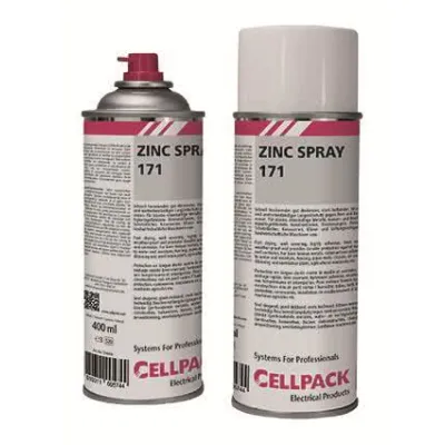 Cellpack Zinkspray 171 | Korrosionsschutzspray 400ml | Kaltverzinkung | schnelltrocknend | leitfähig | grau