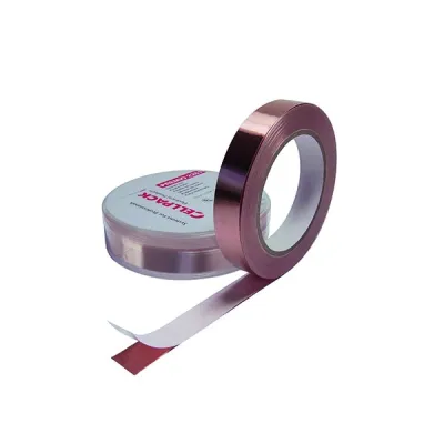 Cellpack Kupferfolie Klebeband 2281 | leitfähiger Acrylkleber | 9 mm x 33 m | 0,06 mm | bis 155°C | Kupfer