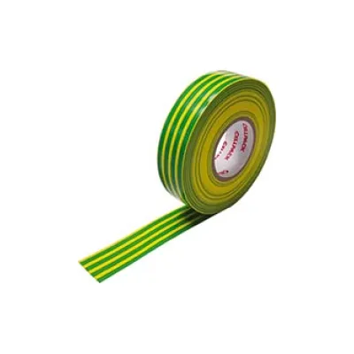 Cellpack PVC-Isolierband Nr.128 145796 | 19mm x 25m | UV-beständig | Temperaturbeständig 90°C | isolierend | grün/gelb