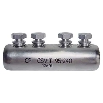 Cellpack Schraubverbinder CSV-T 16-95 | für Alu- & Kupferleiter | 16-95 mm² | längsdicht | verzinnt | 4 Schrauben