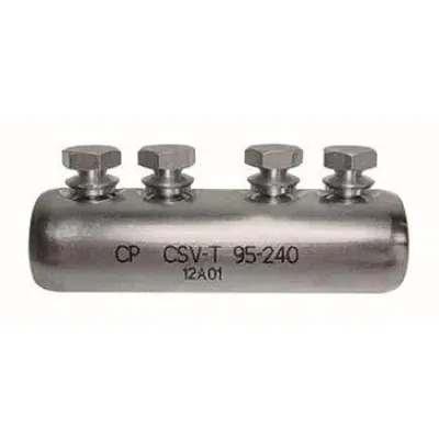 Cellpack Schraubverbinder CSV-T 50-150 | für Cu/Al-Leiter | längsdicht | verzinnt | 2 Abreißschrauben | 50-150 mm²