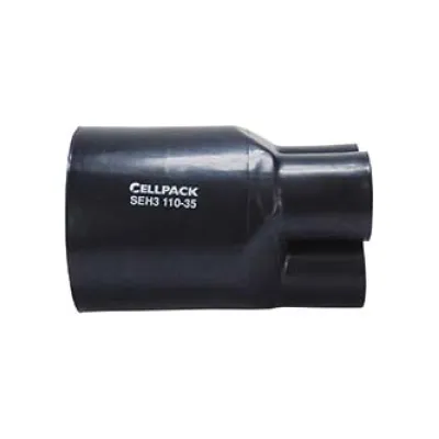 Cellpack Schrumpf-Aufteilkappe SEH4/78-36 | 4-adrig | 95-240 mm² | Warmschrumpf | UV-beständig | halogenfrei | schwarz