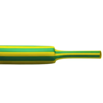Cellpack Schrumpfschlauch SR1F3 204029 | 18-6 mm | 3:1 Schrumpfrate | dünnwandig | Polyolefin | 1 m | grün-gelb