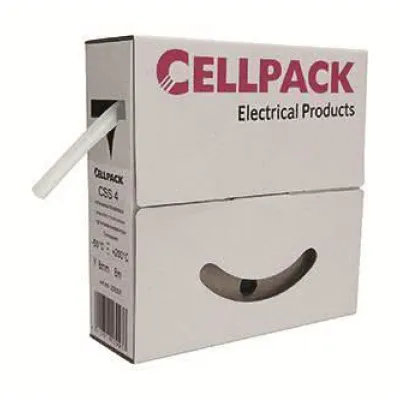 Cellpack Silikonschlauch SB/CSS/4mm/15m | Kabelisolierschlauch | hitzebeständig | Innendurchmesser 4 mm | transparent