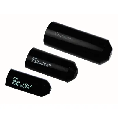 CELLPACK Schrumpf-Endkappe SKH/100-45 | Warmschrumpf dickwandig 3:1 | 100/45 mm | Innenkleber | halogenfrei | schwarz