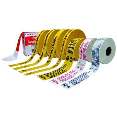 Cellpack Trassenwarnband Nr.26 / 145867 | Achtung Straßenbeleuchtung | 250m x 40mm | gelb | PE-Verbundfolie | dehnbar