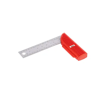 CIMCO Winkelmesser 121061 | L-Winkel 200 mm | Edelstahl | ergonomischer Griff | 22,5–90° | doppelseitig skaliert