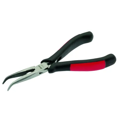 CIMCO Elektronik-Spitzzange 100816 | gebogen | 150 mm | Spitze 2,5x1,5 mm | Schneide | isoliert | 2K-Griff