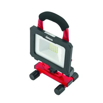 CIMCO LED Baustrahler 111585 | 1000 lm | IP65 | Akku 14,4–18V | dimmbar | 5700K | 6h Laufzeit | Metall-Gehäuse