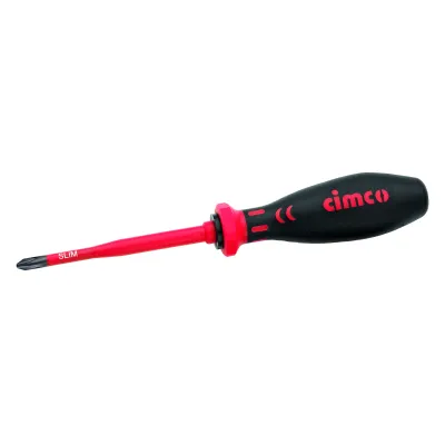 Cimco Kreuzschlitz-Schraubendreher 117779 | Phillips PH2 SLIM | VDE 1000V | 100mm Klinge | Abrollschutz