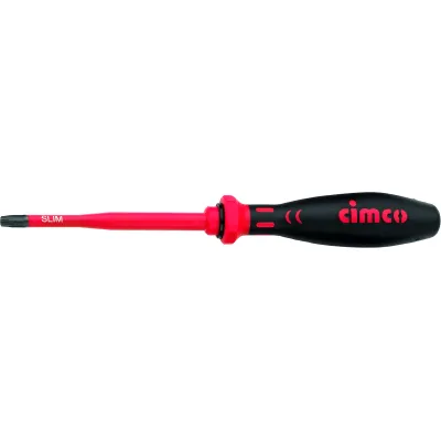 Cimco TX-Schraubendreher 117788 | Torx T20 Slim VDE 1000V | Klingenlänge 100mm | 2-Komponenten-Griff