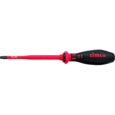 CIMCO VDE-Schraubendreher T30 SLIM 117792 | Torx TX30 | 1000V isoliert | 100 mm Klinge | Chrom-Vanadium-Stahl | 2K-Griff