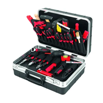 CIMCO Lehrlingskoffer ECO Advance 170590 | Werkzeugkoffer Elektro-Set 33-tlg | abschließbar | für Elektriker