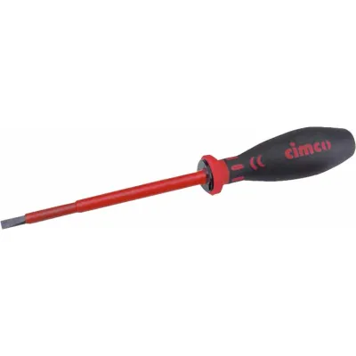 Cimco Schlitz-Schraubendreher 117703 | VDE 1000V isoliert | 3,5x0,6x100mm | Chrom-Vanadium-Stahl | 2K Griff