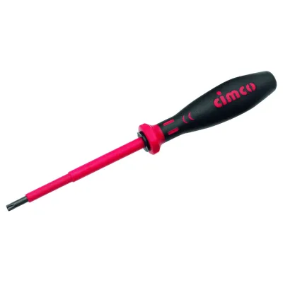 Cimco Schraubendreher Torx T15 117915 | VDE 1000V | isoliert | 2-Komponenten-Griff | 75mm Klinge | Chrom-Vanadium