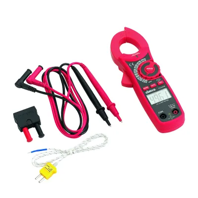 Cimco AC/DC Mini-Stromzange 111410 | CAT III 600V | 400A Strommessung | Multimeter | NCV | Temperatur | Tasche