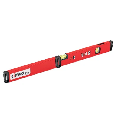 CIMCO Alu-Wasserwaage 211523 | 800 mm | 2 Libellen | Plumb Site Dual-View | Aluminium | stoßdämpfende Endkappen