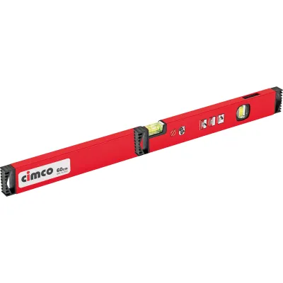 Cimco Alu-Wasserwaage 211520 | 400 mm | 2 Libellen | Plumb Site Dual-View | Aluminium | präzise | stoßdämpfend