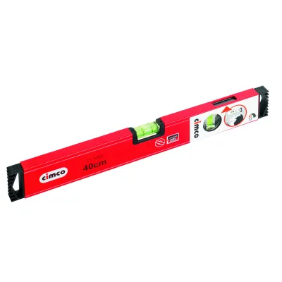 Cimco Alu-Wasserwaage 211520 | 400 mm | 2 Libellen | Plumb Site Dual-View | Aluminium | präzise | stoßdämpfend