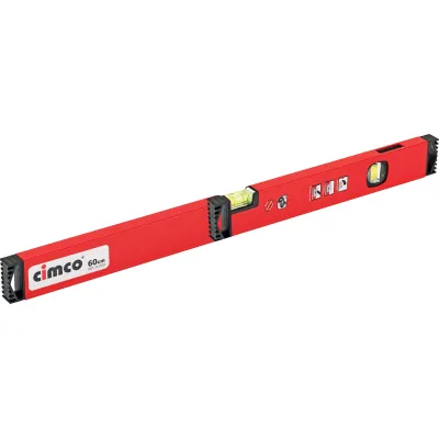 Cimco Alu-Wasserwaage 211522 | 600 mm | 2 Libellen | Plumb Site Dual-View | Aluminium | präzise | stoßdämpfend