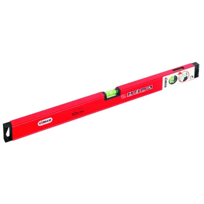 Cimco Alu-Wasserwaage 211522 | 600 mm | 2 Libellen | Plumb Site Dual-View | Aluminium | präzise | stoßdämpfend