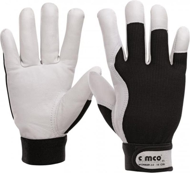 CIMCO Arbeitshandschuh Worker2.0 s/w Größe 9/L 141245