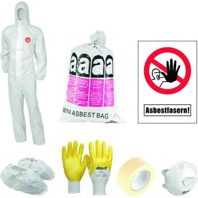 CIMCO Asbest Tages-Set easy XL 145081 | 15-teiliges Einweg Schutzset | Overall XL | FFP3 Maske | Handschuhe