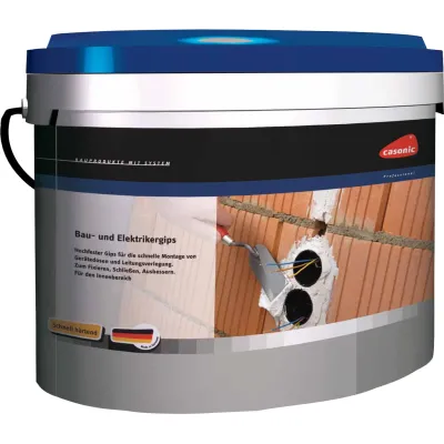 Cimco Bau- & Elektrikergips 140335 | 10kg Eimer | schnelltrocknend | für Innen | nach DIN 1168