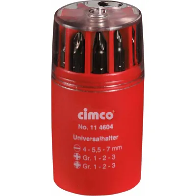 Cimco Bit-Set 114604 | 10-teilig | Magnetisch | Schlitz PH PZ Bits | Kunststoffbox | Bits-Box Werkzeug