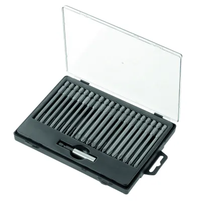 Cimco Bit-Set 114602 | 21-teilig | 90mm | Magnethalter | PH | PZ | Torx T10-T25 | Elektro-Set Box