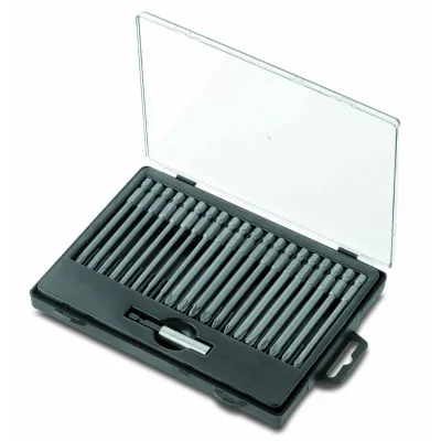 Cimco Bit-Set 114602 | 21-teilig | 90mm | Magnethalter | PH | PZ | Torx T10-T25 | Elektro-Set Box
