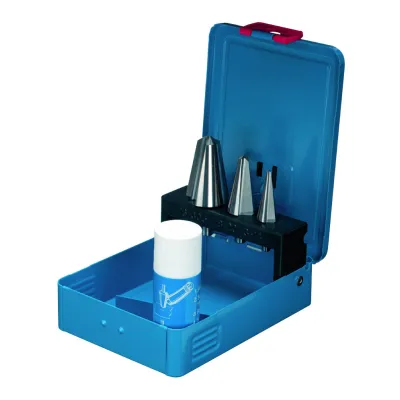 Cimco Blechschälbohrer-Set 201300 | Stufenbohrer 3-30 mm | 4-teilig | Stahlblechkassette | mit Bohrpaste