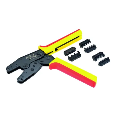 Cimco Presszange Click'n'Crimp Solar | für MC3/MC4 Stecker | 3 Einsätze | 0,5-6 mm² | mechanisch