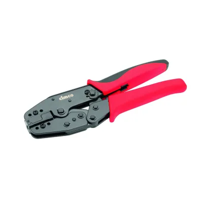 Cimco Crimpzange 106201 | RJ45 CAT.5 8P8C geschirmte Stecker | Ratschenmechanik | Wechsel-Einsatz | 220mm