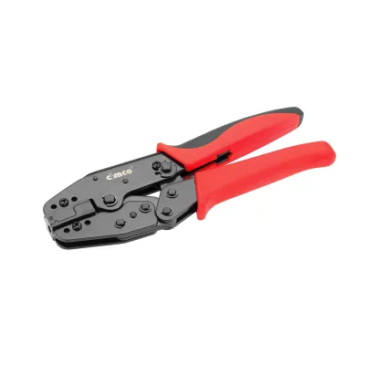 Cimco Crimpzange 106201 | RJ45 CAT.5 8P8C geschirmte Stecker | Ratschenmechanik | Wechsel-Einsatz | 220mm