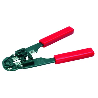 Cimco Crimpzange 106118 | RJ45 8-polig Stecker | Economy | Schneid- & Abisolierfunktion | austauschbare Messer