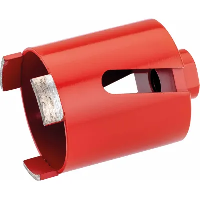 Cimco Diamantbohrkrone 68 mm M16 | Trocken/Nass | für Mauerstein & Kalksandstein | ohne Zentrierbohrer | Rot