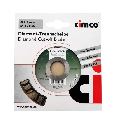 Cimco Diamanttrennscheibe 208744 grün 125mm Cimco Diamanttrennscheibe 208744 grü