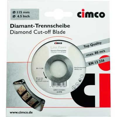 Cimco Diamant-Trennscheibe 115 mm | Winkelschleifer | Beton, Kalksandstein | 22,23 mm Aufnahme