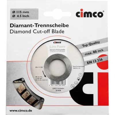 Cimco Diamant-Trennscheibe 150 mm | Winkelschleifer | Beton & Kalksandstein | Trocken- und Nassschnitt