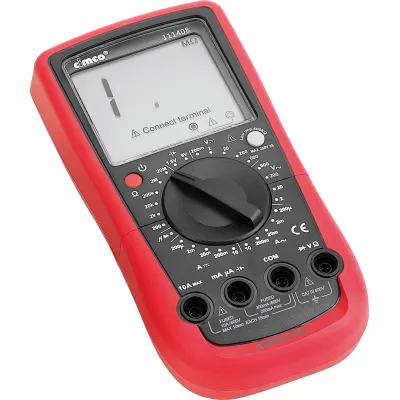 Cimco Digital-Multimeter 111408 | CAT III 600V | 2000 Counts | Data Hold | Durchgangsprüfung | robust