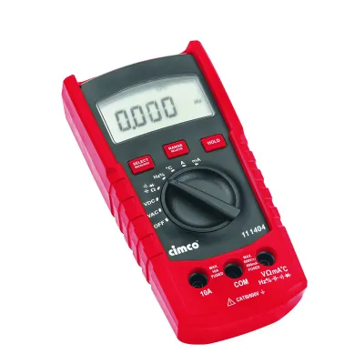 Cimco Digitales Multimeter 111404 | CAT III 600V | AC/DC 10A | Temperatur bis 500°C | kompakt