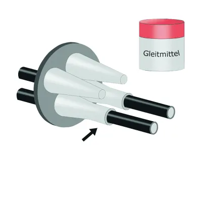 Cimco Dosenmuffe TDM 1 184760 | Kabelmuffe IP68 | 3x1,5-5x2,5mm² | 6-14mm Ø | schlagfest | schwarz