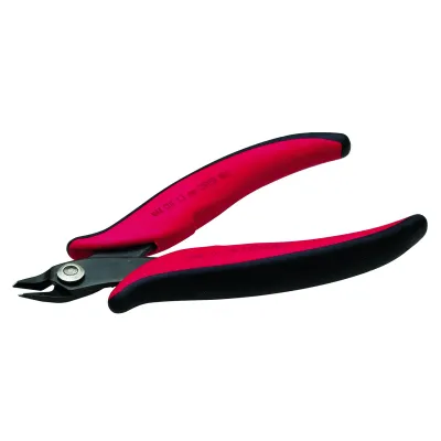 Cimco Elektronik-Seitenschneider 10 1040 | Seitenschneider bis 1,3 mm | 132 mm Länge | brüniert | Schwarz/Rot