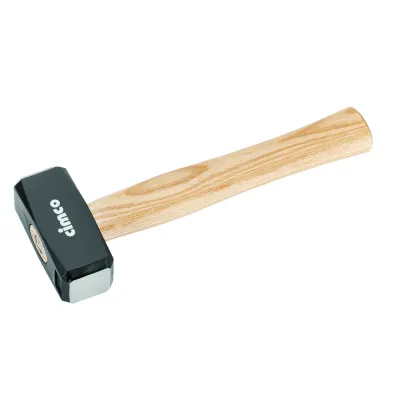 Cimco Fäustel 130880 | Hammer 1000g DIN 6475 | Kopf rostfreier Stahl | Eschenstiel geschweift | 260mm | Holz