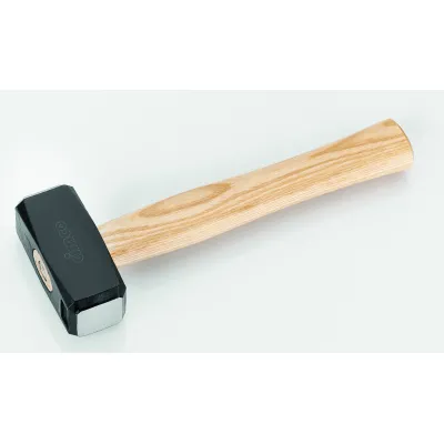 Cimco Fäustel 130880 | Hammer 1000g DIN 6475 | Kopf rostfreier Stahl | Eschenstiel geschweift | 260mm | Holz