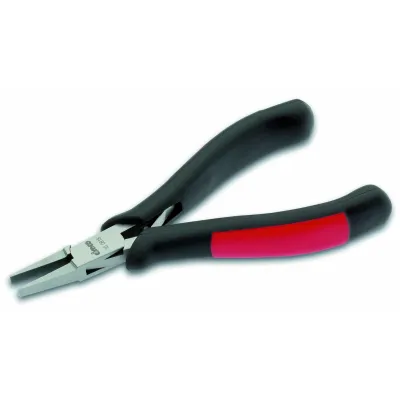 Cimco Elektronik-Flachzange 130mm 100818 | Präzisionszange glatte Backen | Spezialstahl | 2K-Griff isoliert