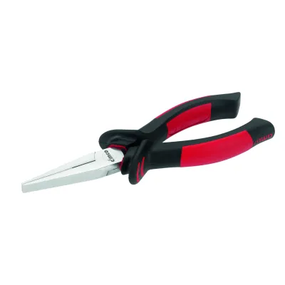 Cimco Flachzange 160mm 100024 | VDE 1000V isoliert | 2-Komponenten Griff | Langbeckzange | verchromt | Stahl