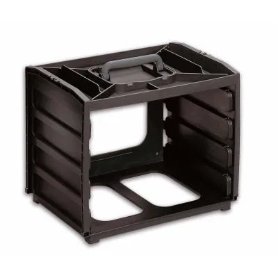Cimco Handybox Sortimentskasten leer | 4 Fächer | Kunststoff | anthrazit-blau | 376x265x310mm | für PSC-Kästen