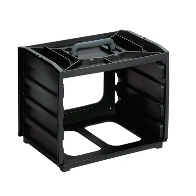 Cimco Handybox Sortimentskasten leer | 4 Fächer | Kunststoff | anthrazit-blau | 376x265x310mm | für PSC-Kästen